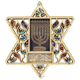 Home Blessing Star of David Hand made with Semi-Precious Stones Wall Decor - Holy Land Store
